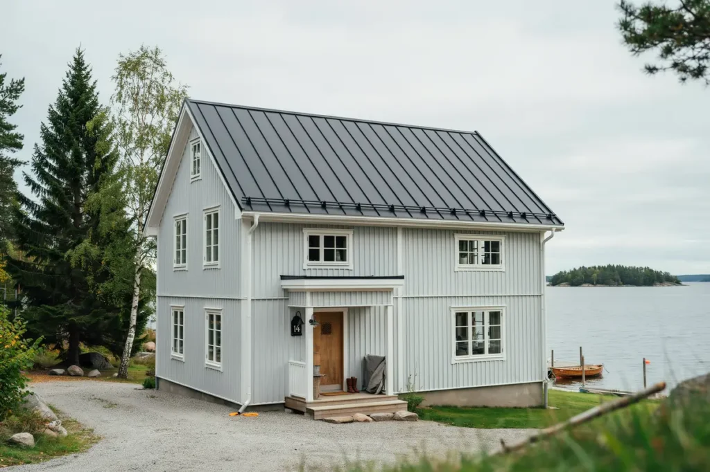 takoml ggning med nytt underlagstak p villa i roslagen